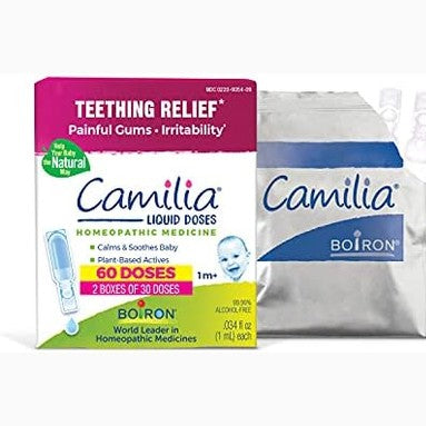 Boiron Camilia Teething Drops for Daytime and Nighttime Relief of Painful or Swollen Gums and Irritability in Babies - 30 Count|B005KG7U16