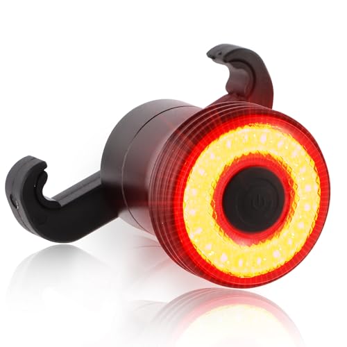 Tellegante - Smart Bike Tail Light with Brake Sensing, USB Rechargeable, 22 LEDs