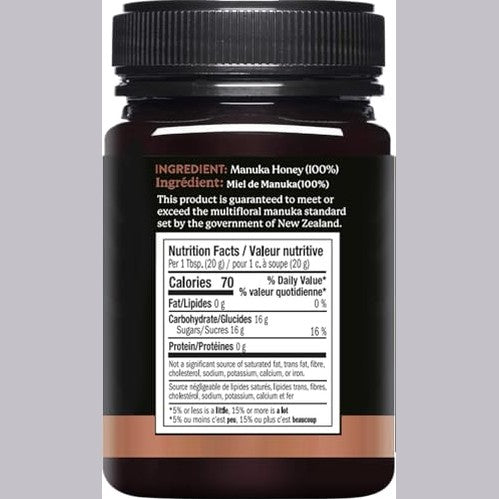 100% Pure New Zealand Honey - MGO 70+ Monofloral Mānuka Honey, 100% Pure New Zealand Raw Mānuka, 17.6 Ounce (500g) (Pack of 1) - Medaid International