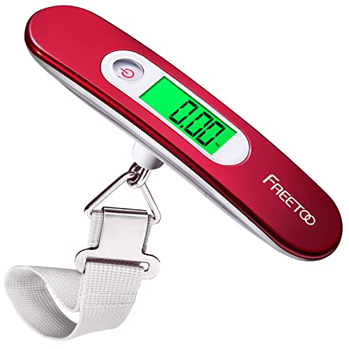 Freetoo - Portable Digital Luggage Scale with Tare Function, 110 lb Capacity