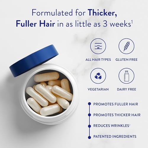 Routine Wellness Hair Growth Supplement - Clinically Tested for Thicker, Fuller Hair - Reduces Wrinkles, Fine Lines - Gluten Free, Ideal for Women & Men with Thinning Hair - 1 Bottle, 30 Day Supply - Medaid International