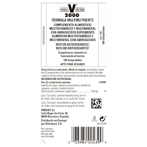 Solgar Formula VM-2000 (Multinutrient System), 180 Tablets - Premium Quality Multiple - Contains Zinc - Supports A Healthy Immune System - Vegan, Dairy Free, Kosher - 90 Servings - Medaid International