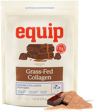 Equip Foods Grass Fed Collagen Powder | Hydrolyzed Bovine Collagen Peptides with Amino Acids | Prime Beef Collagen for Healthy Joints, Skin & Nails | Non-GMO, Paleo Friendly | 30 Servings, Unflavored|B071SH212S