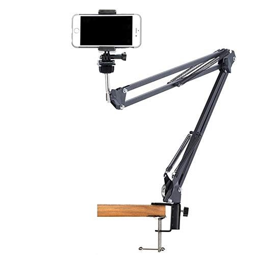 Phone Video Stand,Overhead Camera Mount Compatible with iPhone Samsung Live Streaming,Baking,Craft,Videos,Online Lessons - Medaid International