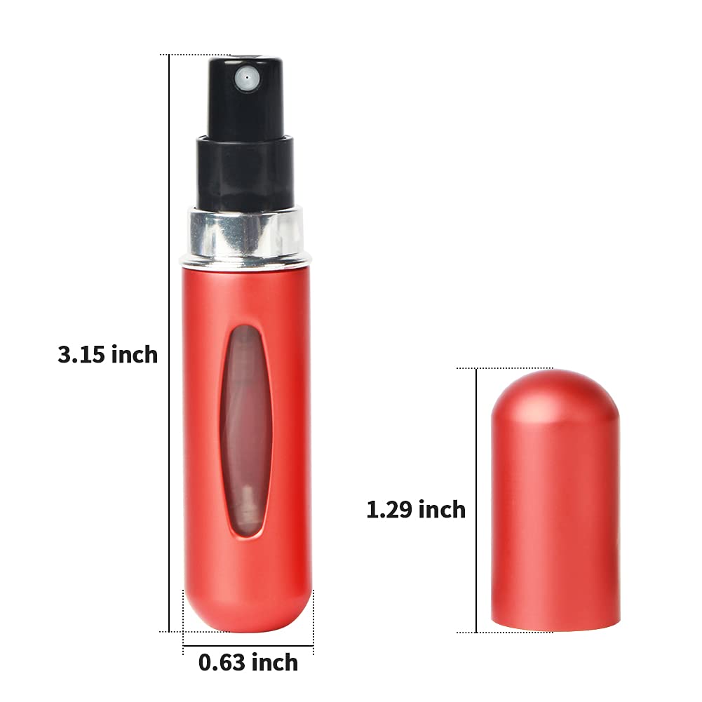 Saiveina Portable 5ml Mini Perfume Atomizer Bottles, Refillable Perfume Spray Bottle, Scent Pump Case, Empty Perfume Bottles for Travel and Outgoing(4 Pack) - Medaid International