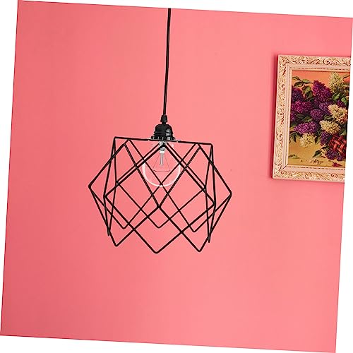 QUMIIRITY - Vintage Iron Pendant Light Shade with Hollow Out Design, Easy Installation