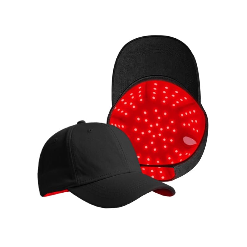Red Light Hair Growth Cap A phototherapy cap designed to stimulate hair follicles, this portable hair care device features 100 LED lights for comprehensive coverage. Black - Medaid International