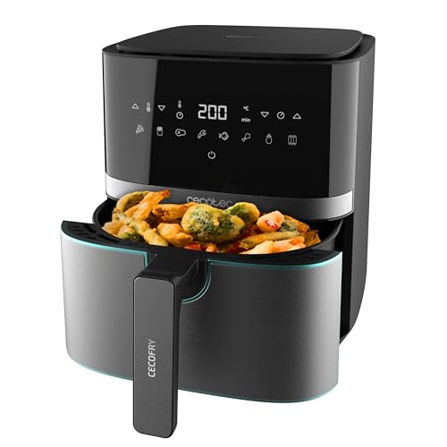 Cecotec - 5.5L Oil-Free Hot Air Fryer with Digital Touchpad & 8 Cooking Modes