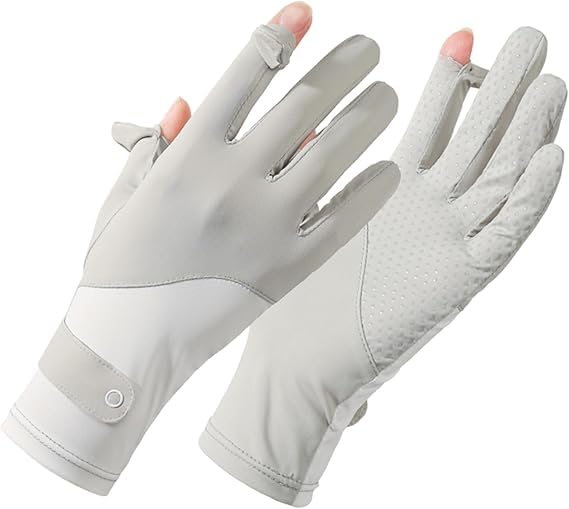 KASTWAVE Women's UPF 50+ Driving Gloves - Full Finger, Touchscreen & Non-Slip, Sun/UV Protection, Cooling Breathable for Steering Wheel, Riding, Hiking & Summer Outdoors