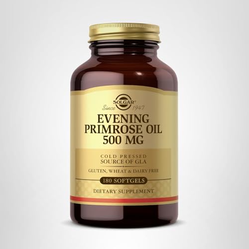 Solgar Evening Primrose Oil 500 mg, 180 Softgels - Promotes Healthy Skin & Cardiovascular Health - Nutritional Support for Women - Gluten Free, Dairy Free - 180 Servings - Medaid International