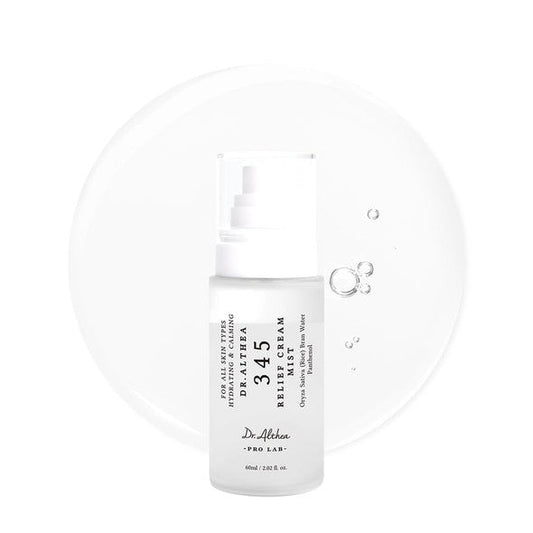 DR. ALTHEA 345 Relief Cream Mist: Hydrating Facial Mist with Rice Extract Soothing Care for Sensitive Skin, Vegan Korean