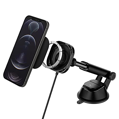 Spigen - Fast Wireless Car Charger Mount for MagSafe, Compatible with iPhone 17-12