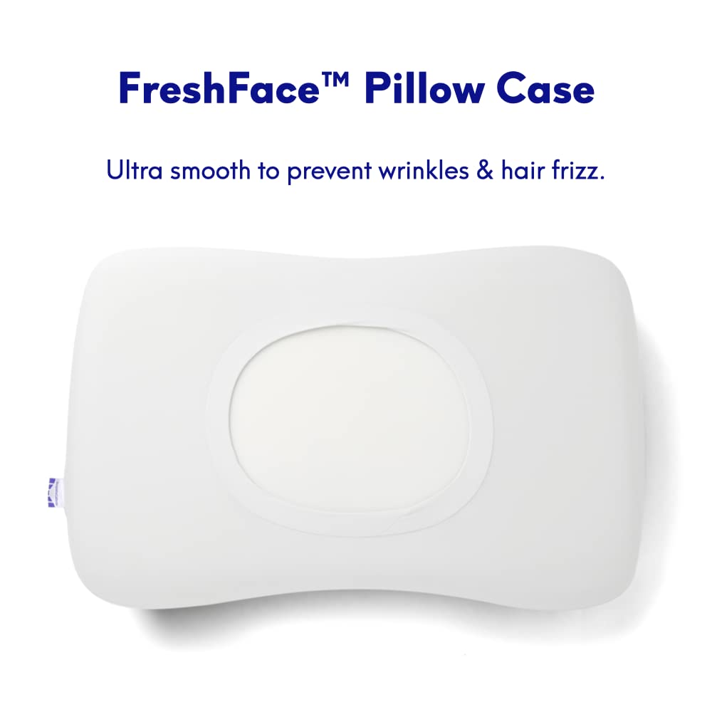 C CUSHION LAB Deep Sleep Pillow, Patented Ergonomic Contour Design for Side & Back Sleepers, Orthopedic Cervical Shape Gently Cradles Head & Provides Neck Support & Shoulder Pain Relief - Calm Grey - Medaid International