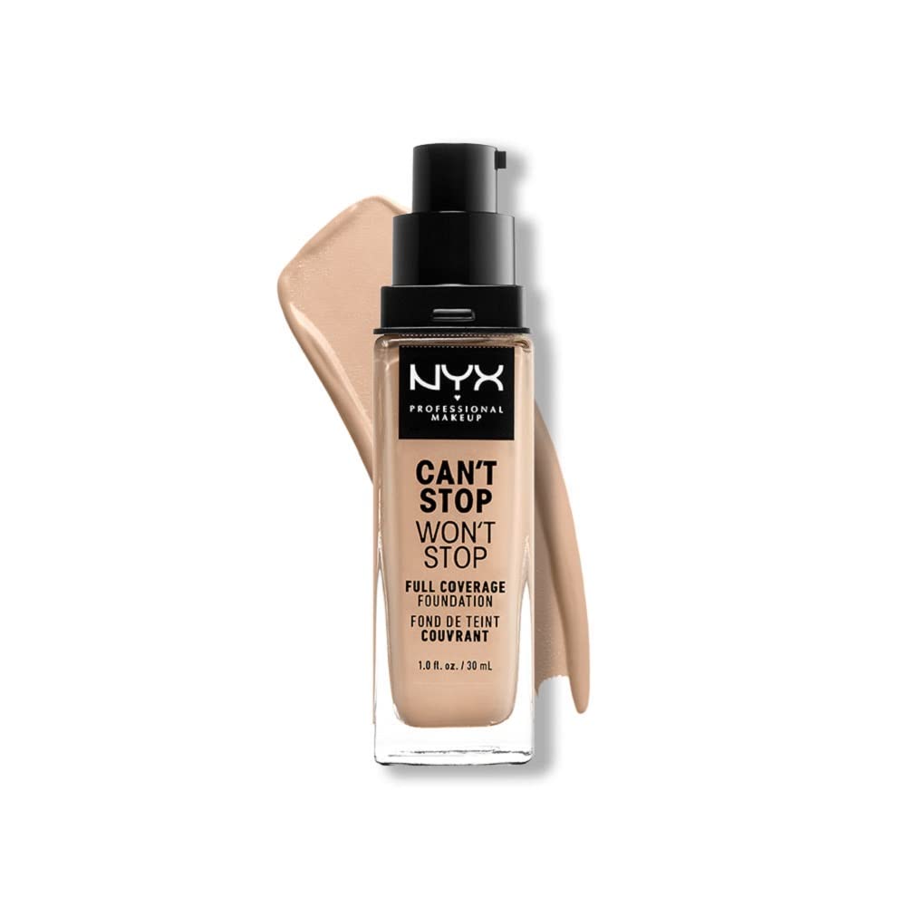 NYX PROFESSIONAL MAKEUP Can't Stop Won't Stop Foundation, 24h Full Coverage Matte Finish - Vanilla - Medaid International