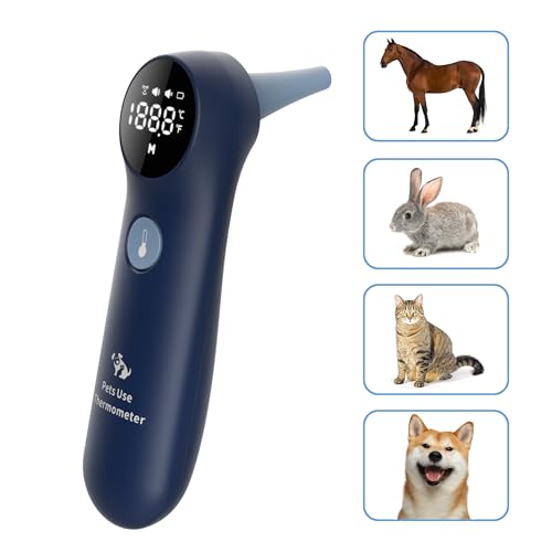 Pet - Fast-Reading Infrared Thermometer for Dogs & Cats, 20 Swabs Included