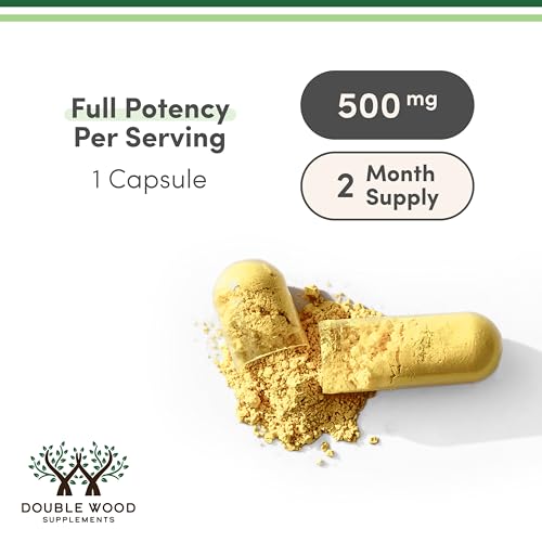 Berberine Supplement 500mg, 60 Capsules (Third Party Tested, Non-GMO, Gluten Free, Vegan Safe) AMPK Activator - Berberine HCL for Cardiovascular Health by Double Wood - Medaid International