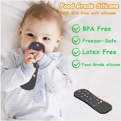 Tony Stark - Silicone Baby Teether for 3+ Months, Food Grade, Biting Skills, Color Recognition