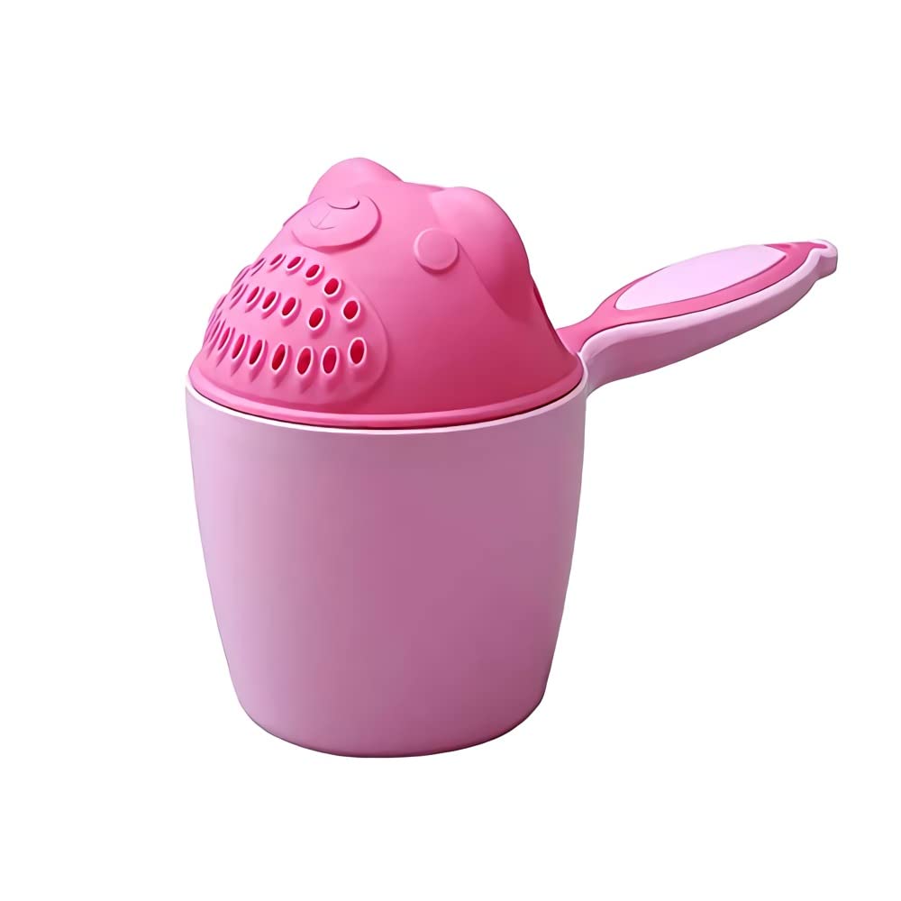 TERRIFI Cartoon Bear Baby Dipper Bath Rinse Cup, Shampoo Rinser, Shower Sprinkler Spoon for Baby Tub, Wash Cups with Handle