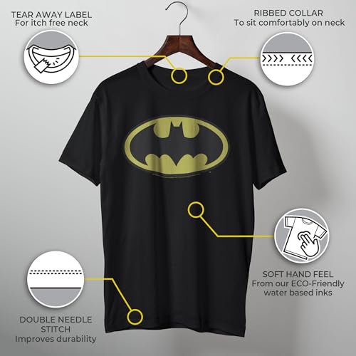 DC Comics Batman Basic Logo Mens T Shirt XXL Black - Medaid International