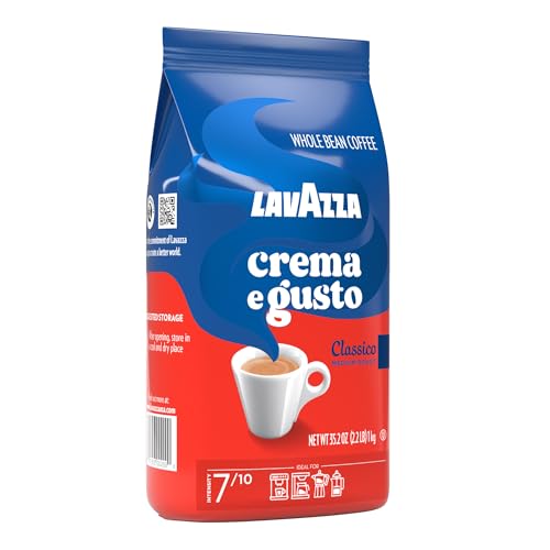 Lavazza Crema e Gusto Whole Bean Coffee, Medium Roast, Arabica and Robusta Blend, 2.2 lb Bag (pack of 1)