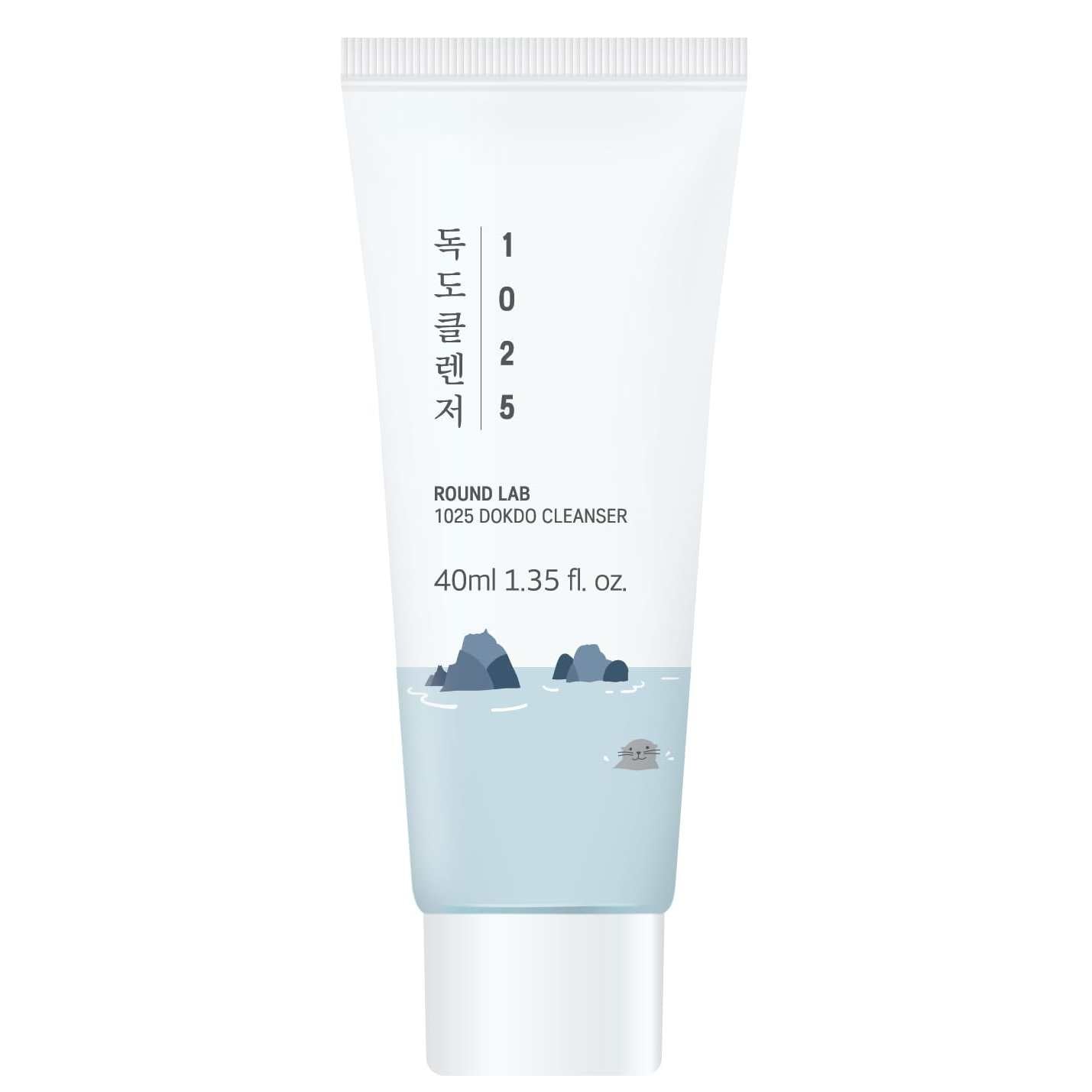 ROUND LAB 1025 Dokdo Cleanser 1.35 Fl Oz(Mini Travel Size), Low pH Facial Cleanser for Sensitive Skin, Rich Soft Bubbles for Deep Cleansing, Hydrating Face Wash with Deep Sea Water, Korean Skin Care - Medaid International