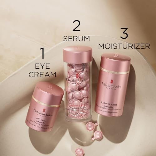 Elizabeth Arden Retinol + HPR Ceramide Rapid Skin Renewing Water Cream Face Moisturizer, Anti-Aging Wrinkle Treatment, Niacinamide, Hyaluronic Acid, Ceramides & Peptides, 1.7 fl oz - Medaid International