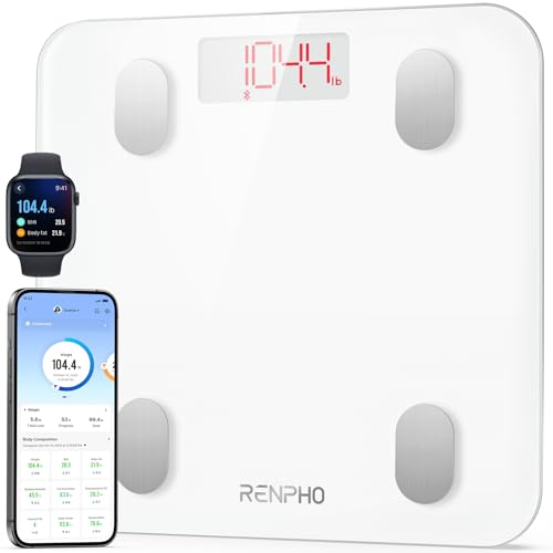 Renpho - Bluetooth Body Fat Scale with APP, Tracks Weight, Muscle Mass & BMI