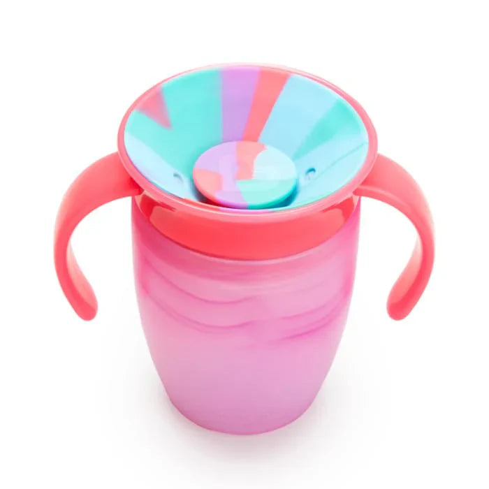 Munchkin - Miracle 360 Trainer Sippy Cup - with Handles Spill Proof - Ounce Tropical Swirl