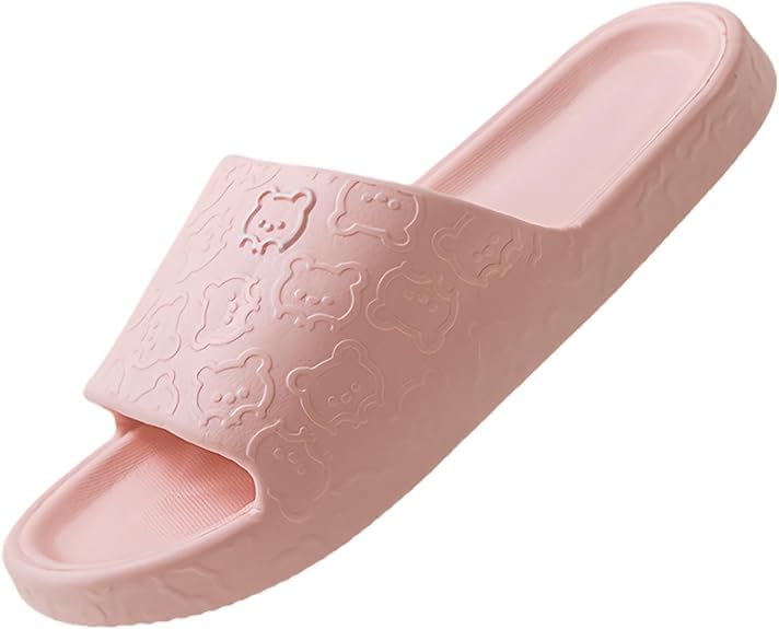 TERRIFI Unisex Bathroom Shower Anti-slip Lightweight Slipper,Sandals Slipper for Women and Men,Indoor Slippers, Bathroom Pool Non-Slip or Home Pool Dorm Spa Beach and Travel, Size 36-37, Pink