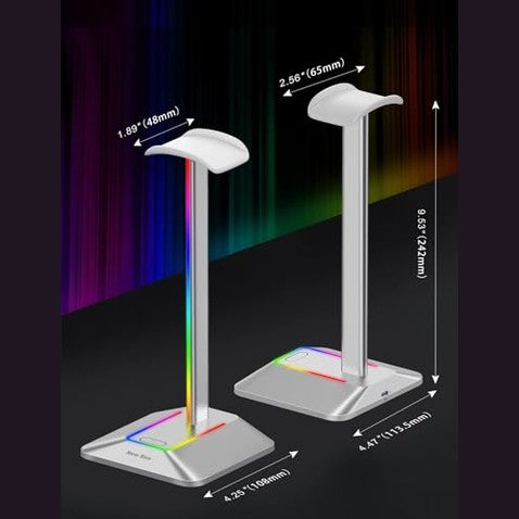 New Bee - RGB Gaming Headset Stand with Wireless Charging & 7 Lighting Effects