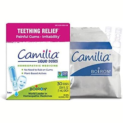 Boiron Camilia Teething Drops for Daytime and Nighttime Relief of Painful or Swollen Gums and Irritability in Babies - 30 Count|B005KG7U16