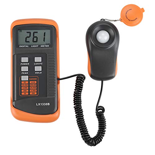 Walfront - Digital Lux Meter LX1330B with LCD Display, 0-200,000 Lux Range