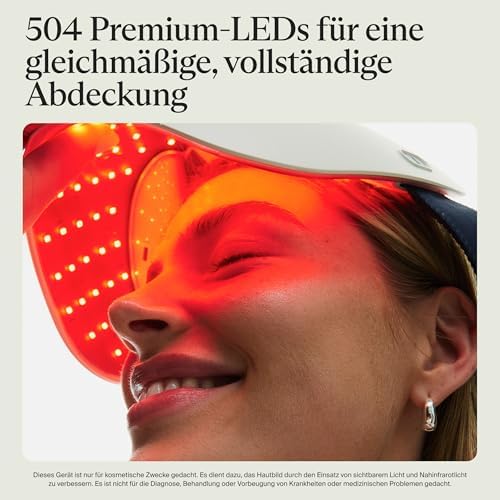 TheraFace Therabody Mask Glo - Cordless LED Skincare Face Mask with Red/Blue/Infrared Light & Relaxing Scalp Massage for Glowing, Healthier-Looking Skin - FDA Cleared - Gift for Mom/Gift for Dad|B0FW51KPT5
