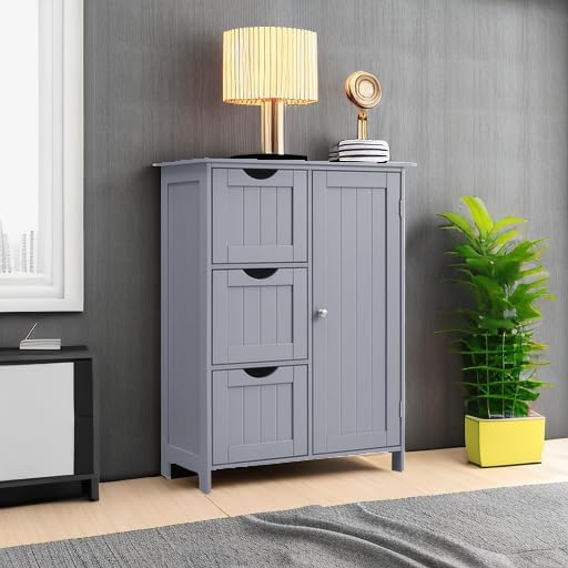 VASAGLE Bathroom Floor Storage Cabinet BBC049G02