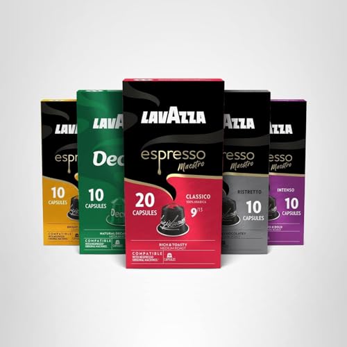 Lavazza Espresso Variety Pack of Aluminum Capsules Compatible with Nespresso* Original Machines, Contains Light, Medium, and Dark Espresso Roast (60 Capsules)