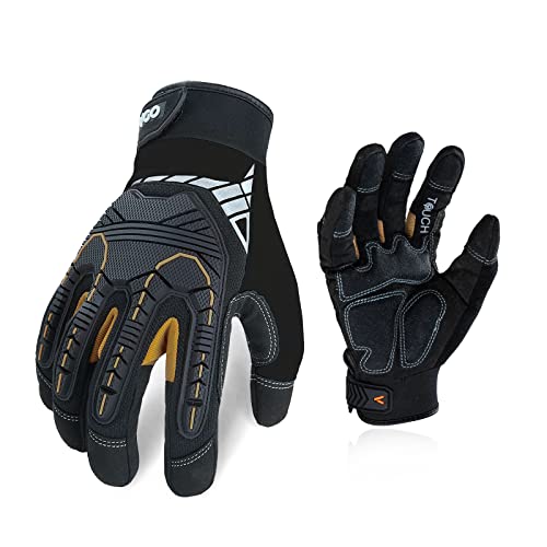 Vgo - High Dexterity Mechanic Gloves, Anti-Vibration, Touchscreen, Heavy Duty