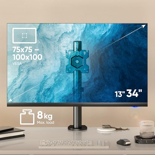 Onkron - Adjustable Monitor Arm for 13-34" Screens, VESA Compatible, 8 kg Capacity