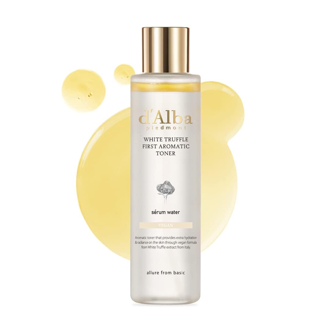 d’Alba Italian White Truffle First Aromatic Toner, Vegan Skincare, Gentle Hydrating Toner with White Truffles, Weakly Acidic, Skin Texture Enhancement, Surfactant Free (5.24 fl oz.) - Medaid International