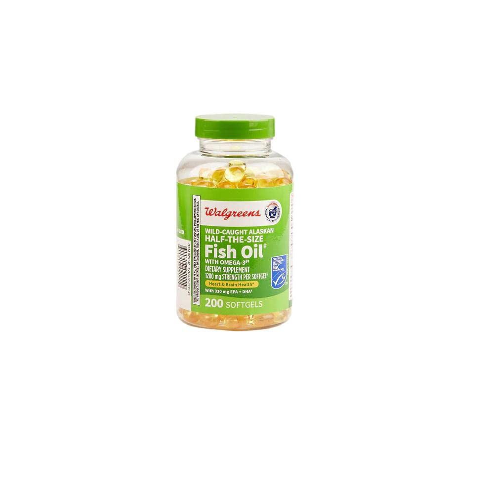 Finest Nutrition Half-the-Size Fish Oil 1200 mg, Softgels, 200 ea - Medaid International
