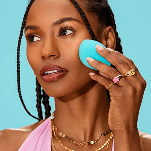 Real Techniques Miracle Airblend Sponge, Matte Makeup Blending Sponge, For Liquid, Cream, & Powder Products, Offers Medium To Full Coverage, Foundation Sponge, Latex-Free Foam, 1 Count - Medaid International