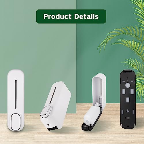 Tissting - Wall Mounted Soap Dispenser 300ml for Hand Soap, Shampoo, Conditioner