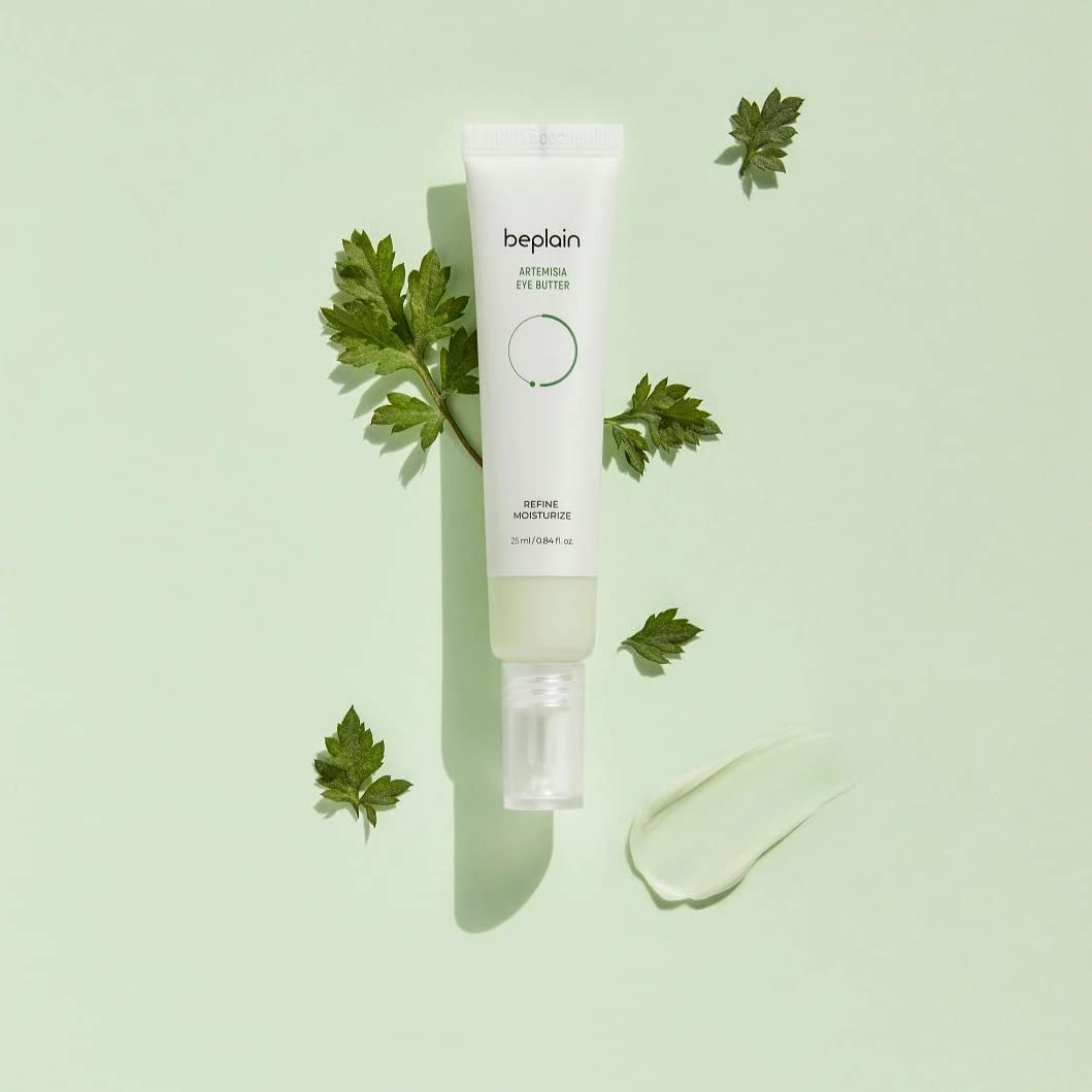 beplain Artemisia Eye Butter with Niacinamide and Adenosine for Puffy Eye Bags Fine Lines Dark Circles Wrinkles, Korean Skin Care 25ml,0.84 fl.oz - Medaid International