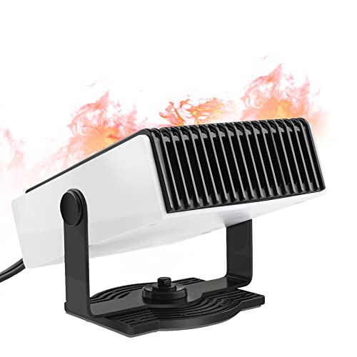 TBoonor - 2 in 1 Portable Car Heater & Defroster with 360° Rotating Stand