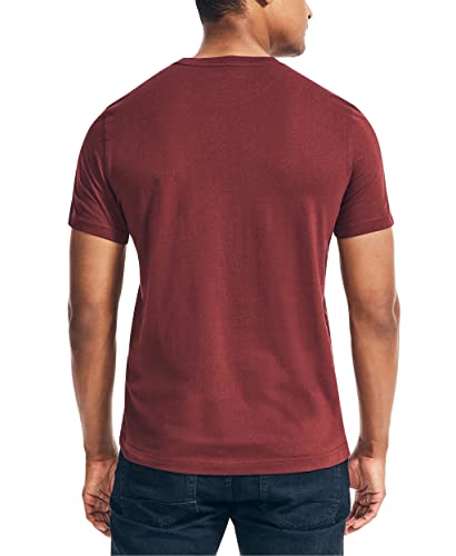 Nautica Men's Short Sleeve Solid Crew Neck T-Shirt, Royal Burgundy, X-Large - Medaid International