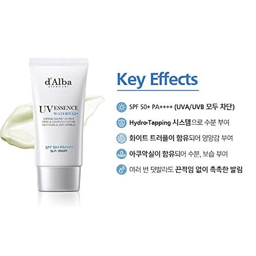 d'Alba Piedmont [ORIGINAL] UV Essence Sunscreen for Face SPF 50+ Face Moisturizer Ultra Violet Protection White Truffle Sun Cream Hydrate Skin and Decrease Wrinkles - Medaid International