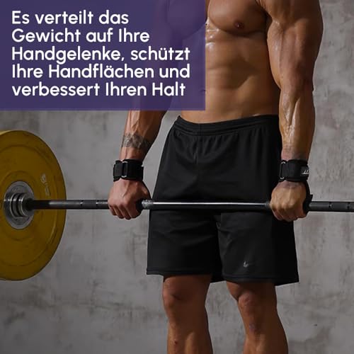 ListHen - Gym Wrist Straps for Weightlifting, Powerlifting & Bodybuilding