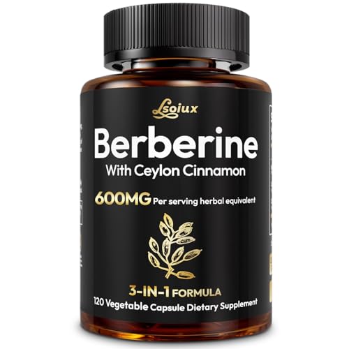Premium Berberine Supplement Supports AMPK Metabolic, Liposomal Berberine with Ceylon Cinnamon - Classic 600mg Formula for Healthy Metabolism & Weigh*t - 3X Absorption - Vegan, Non-GMO, 120 Count - Medaid International