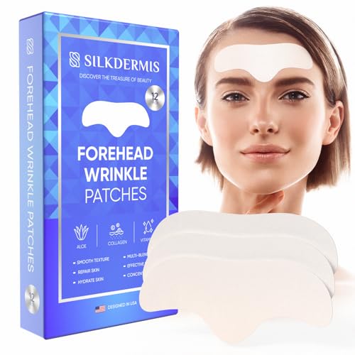SILKDERMIS Forehead Wrinkle Patches 12Pcs with Aloe, Collagen, Vitamin E, Anti Wrinkle Patches, Forehead Wrinkles Treatment - Medaid International