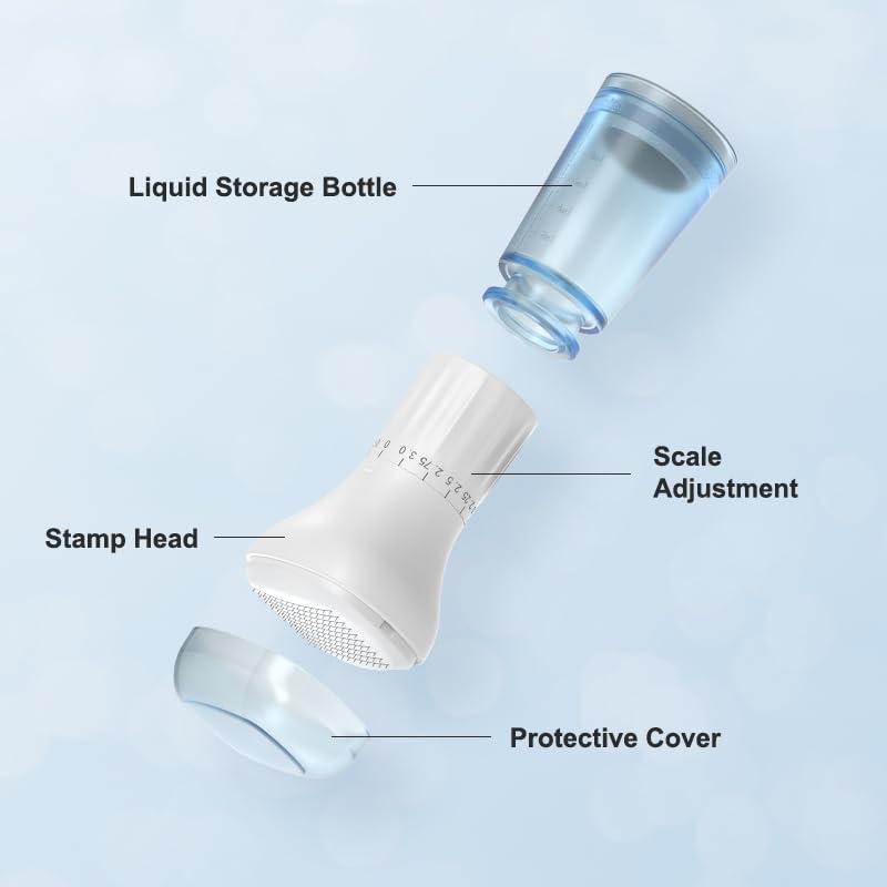 Derma Stamp: Adjustable Microneedling Roller: Microneedling Skincare tool: Micro needling hair patches tools: Hydra Derma Stamp and Serum applicator - Medaid International