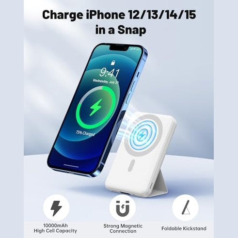Yiisonger - Magnetic Wireless Portable Charger, 10000mAh, Fast Charging, LED Display